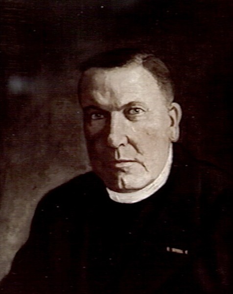 J.C.F.H. Schrijnen (1869-1938) Schilderij aan de hand van een foto genomen op zijn zestigste verjaardag. Schilder onbekend