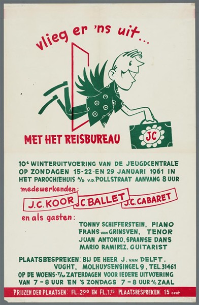 Affiche Winteruitvoering Jeugdcentrale Vught, 1961